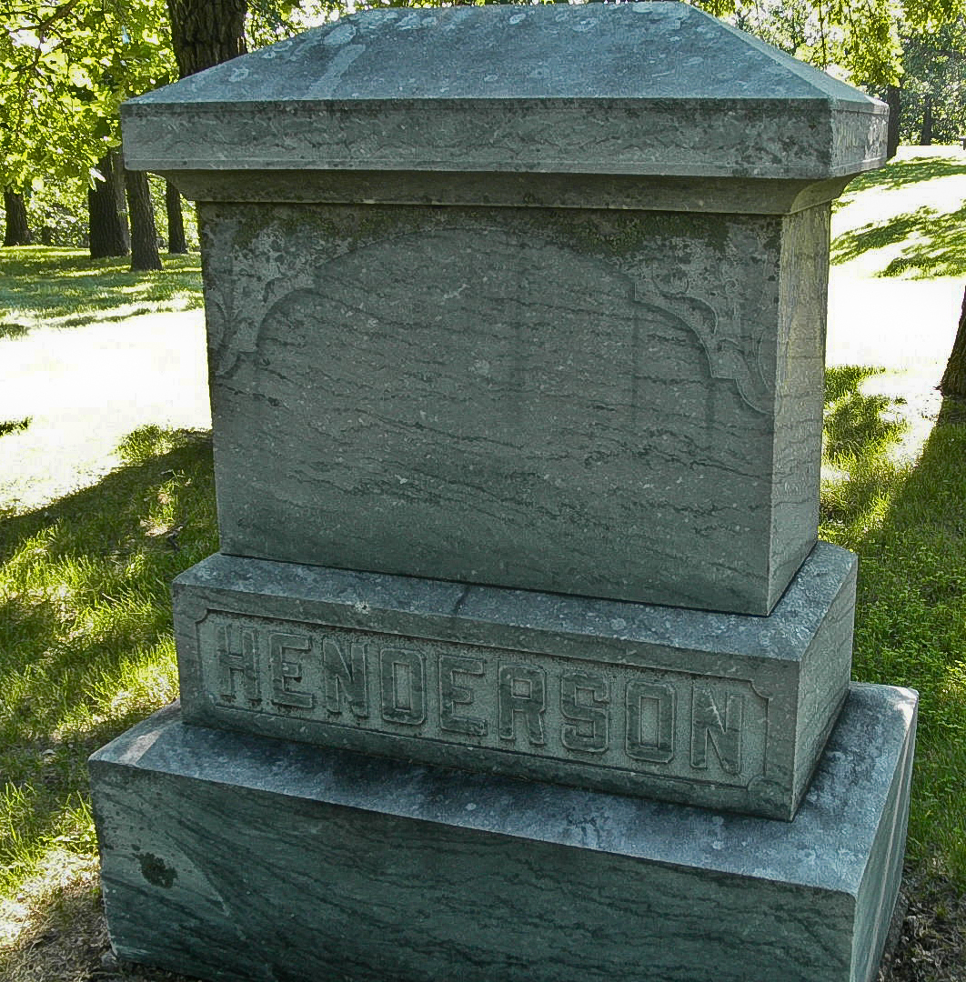 Family Grave stone, Linked To: <a href='i225.html' >George Henderson 🔗</a>